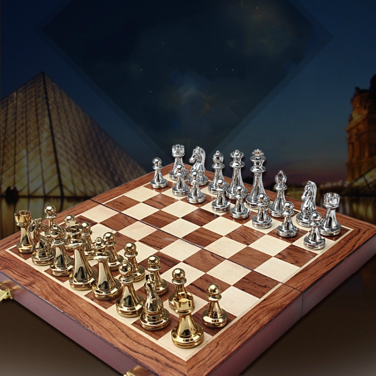 

Zinc Alloy Simple European Chess Board Chess Set