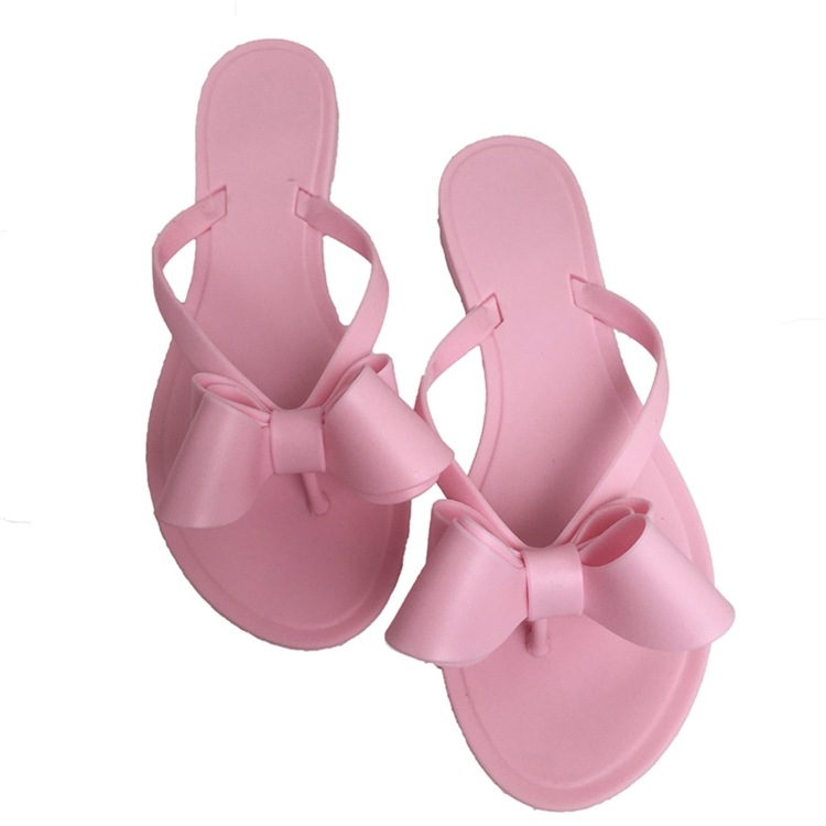 

Solid Color Sandals Beach Flip-flops, Size:40(Pink)