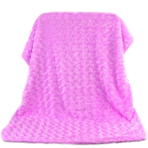 

76*102cm Double Faced Rosette Blanket(Purple)