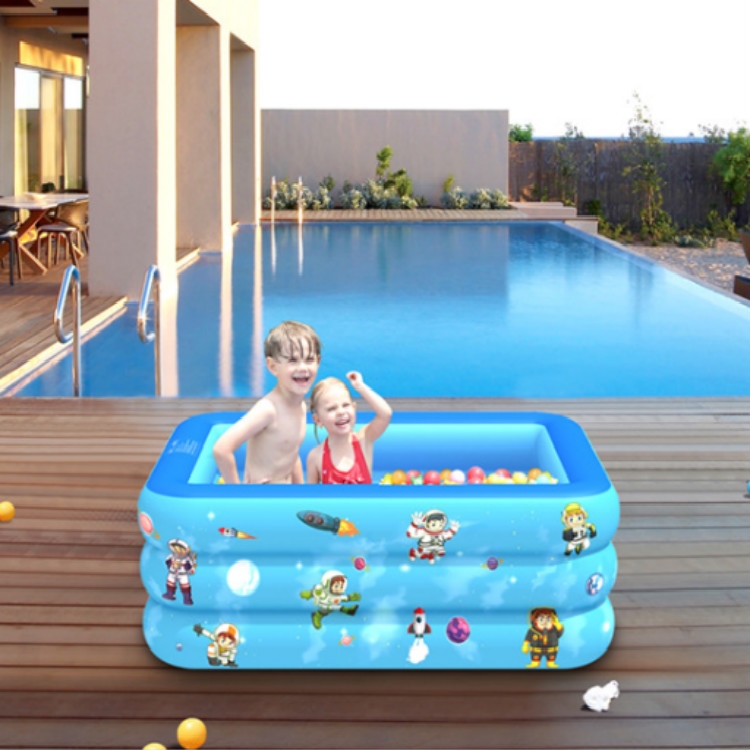 

Household Indoor and Outdoor Aerospace Pattern Baby Square Inflatable Swimming Pool, Size:120 x 85 x 35cm