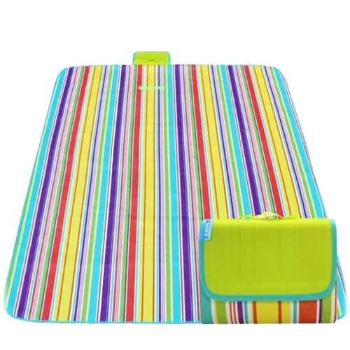 

600D Oxford Cloth Outdoor Picnic Mat Picnic Cloth Waterproof Mats Spring Travel Beach Mat, Specifications (length * width): 150*200(Colorful Stripe )