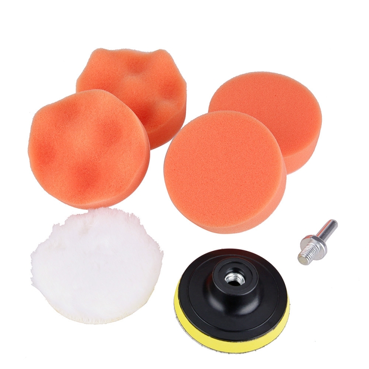

7 in 1 Buffing Pad Set Thread Auto Car Polishing Pad Kit for Car Polisher, Size:4 inch