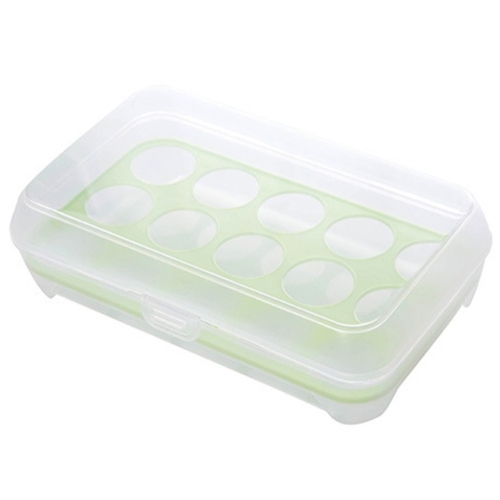 

15 grids Egg Refrigerator Fresh Box Eggs Holder(Green)