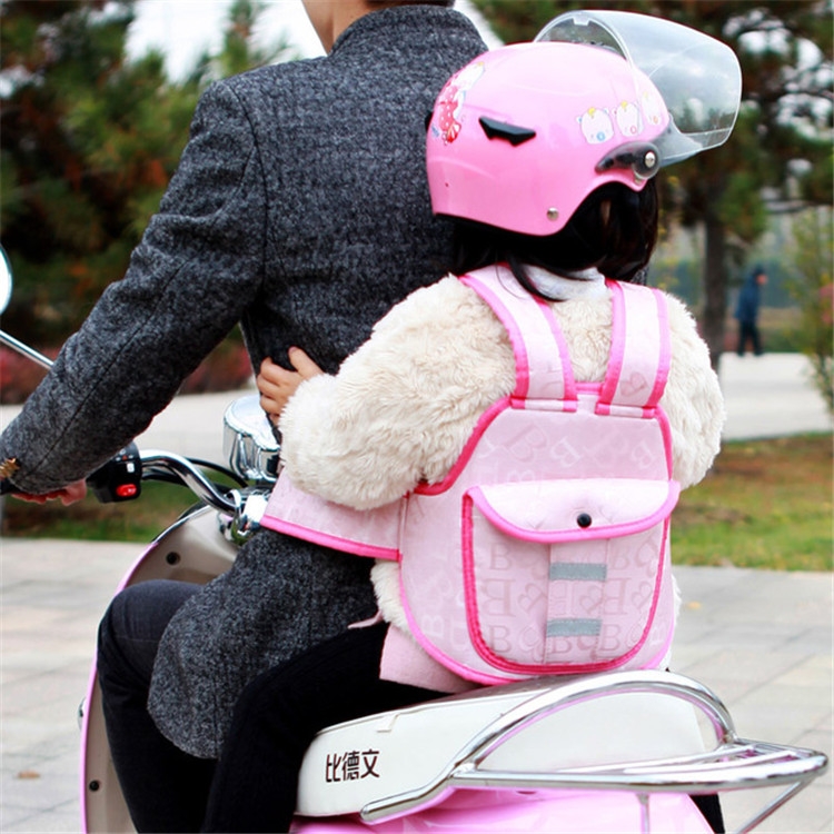 

Motorcycle Bicycle Battery Bike Riding Child Baby Safety Strap(Waterproof Pink)