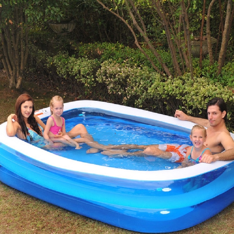 

Children Outdoor Two-ring Rectangular Inflatable Swimming Pool, Specification:200cm Pool