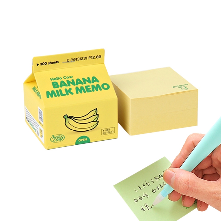 

Creative Cute Milk Box Memo Note Paper Office School Supplies(Banana)