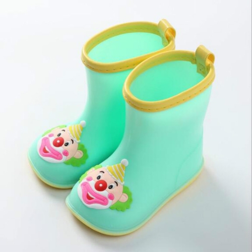 

Rubber Children Cartoon Rainshoes Candy Color Rain Boots, Size:Inner Length 14.5cm(Green Clown)