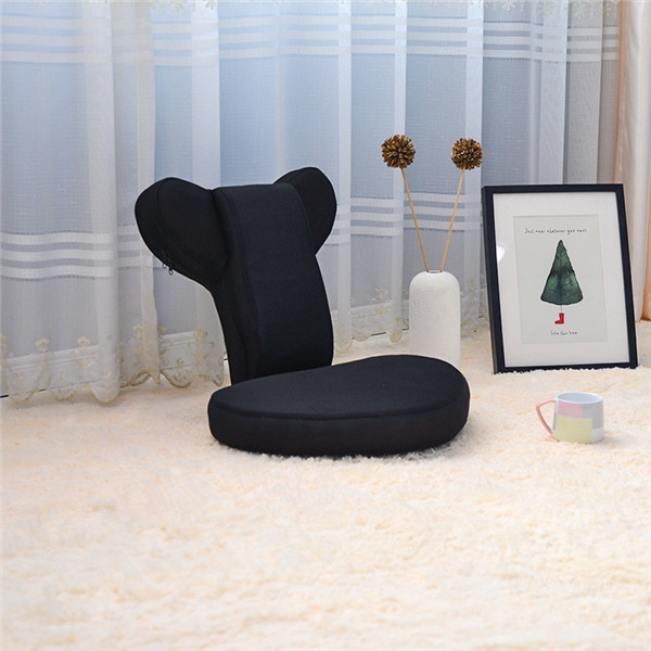 

Living Room Foldable Chair Adjustable Floor Legless Tatami Zaisu Yoga Posture Chair Sofa(Black)