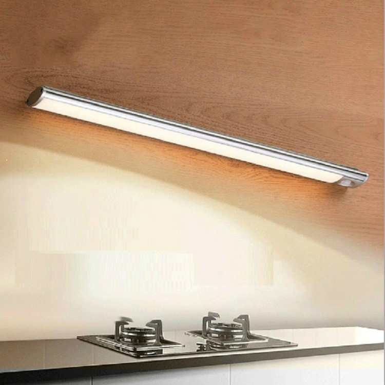 

LED Light Control Human Body Sensing Long LED Night Light Charging Wardrobe Light Kitchen Corridor, Light color:White Light, Size:600mm