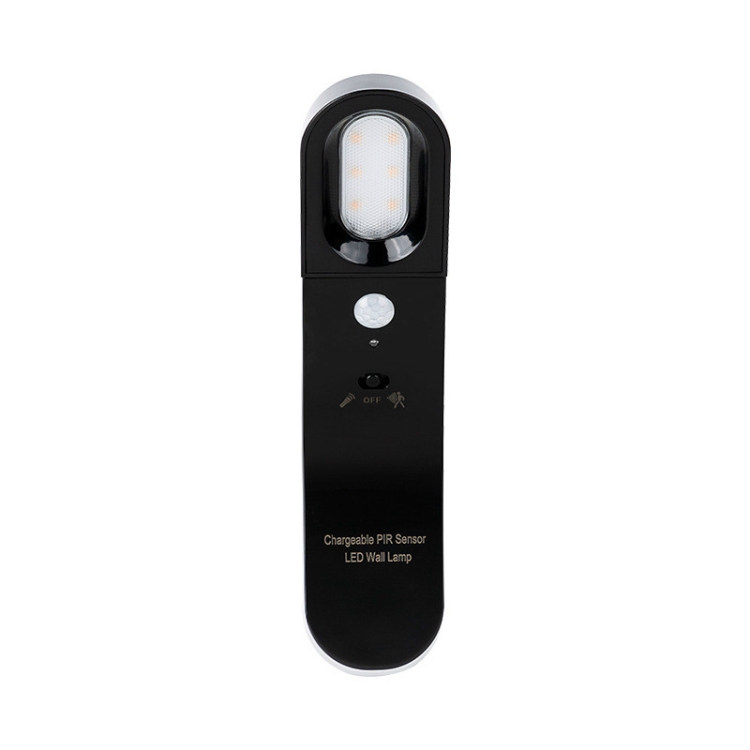 

Human Body Induction USB Night Light Light Control Smart Home LED Wall Lamp Bedroom Bedside Lamp Warm White 3000K( Black)