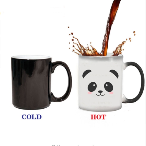 

Creative Cute Panda Mug Heat Reveal Mug Ceramic Color Changing Coffee Mugs Magic Tea Cup Mug