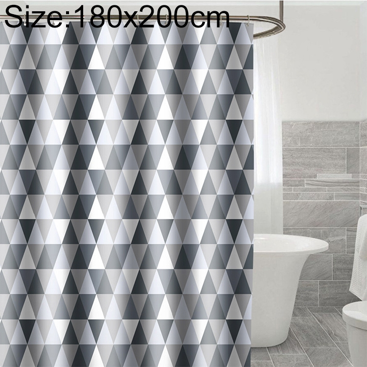 

Curtains for Bathroom Waterproof Polyester Fabric Moldproof Bath Curtain, Size:180x200cm