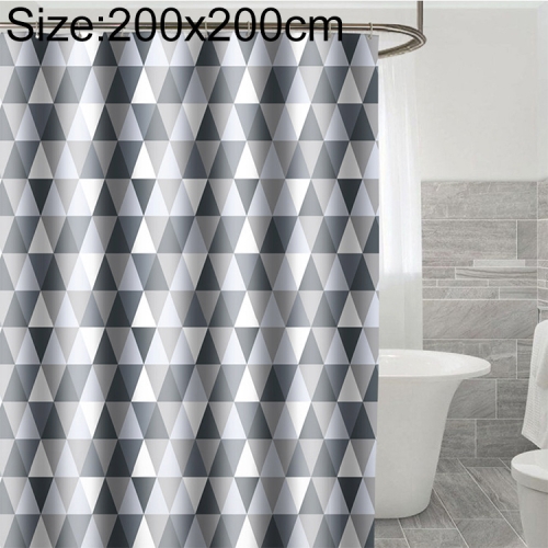 

Curtains for Bathroom Waterproof Polyester Fabric Moldproof Bath Curtain, Size:200x200cm
