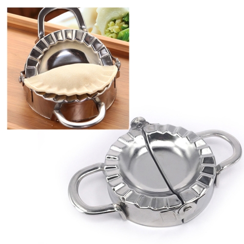 

Stainless Steel Dumpling Maker Dough Cutter Dumpling Mould Kitchen Accessories Pastry Tools, Specification:Large 9.7cm with White Box