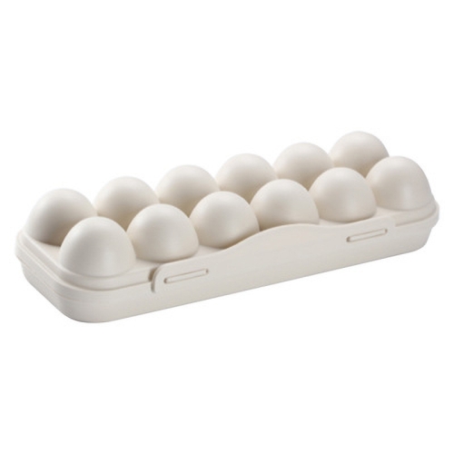 

Home Egg Storage Box Refrigerator Storage Box Dividing Grid Egg Storage Container, SIZE:12 Grid, Color:Cream