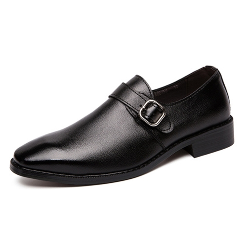 

Men Leather Shoes Office Loafers Man Casual Wedding Shoes, Size:45(Black)