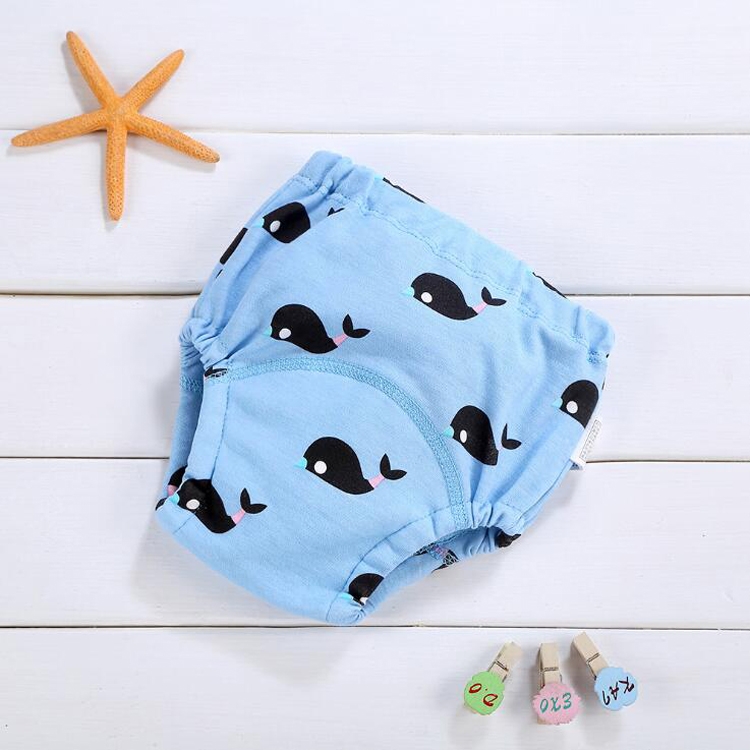 

Baby Cotton Washable Four-layer Gauze Diaper, Suitable Height:110 Yards(Black Whale)