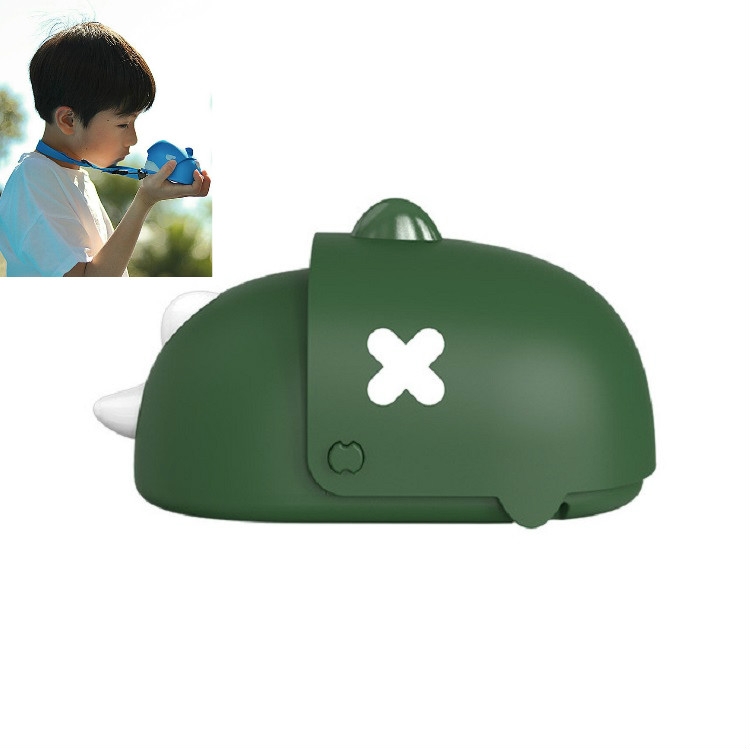 

Dinosaur Hanging Neck Fan Charging Mini Portable Handheld Cartoon Electric Fan(Green)