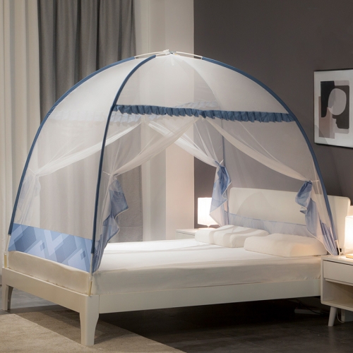 

Simple Pop-up Foldable Yurt Mosquito Net, Size:1.2x2.0 Meters(Blue)