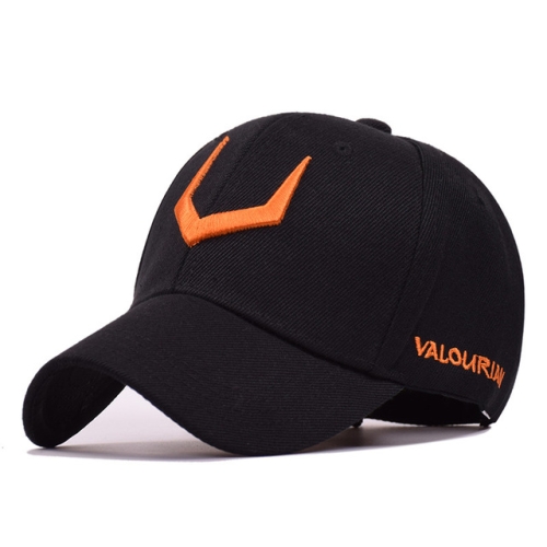 

3D Letter Embroidery Pattern Hip Hop Style Baseball Cap Peak Cap, Size: Head Circumference: 55-61cm(Black orange)