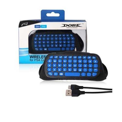 

DOBE TP4-022 2.4G Wireless Controller Keyboard ABS Game Keyboard for PS4 / Slim(Blue )