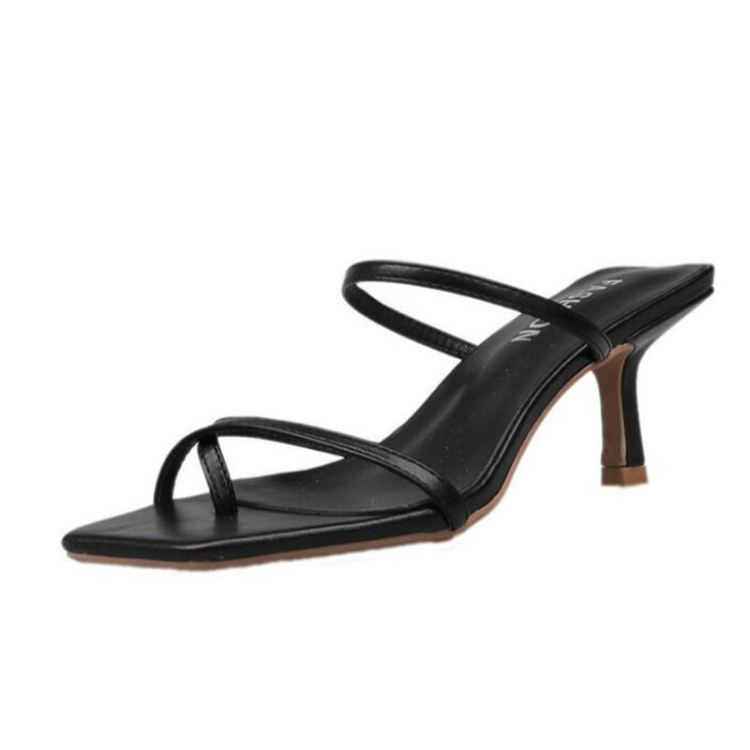 

Pin-toe Stiletto Fashion Women High Heel Sandals(Black)