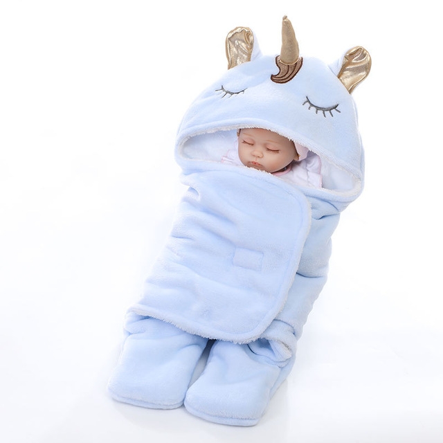 

Winter Double Flannel Baby Blanket(Blue)