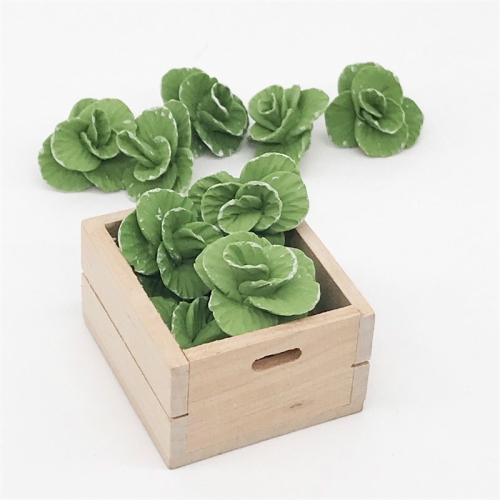 

5 PCS 1:12 Mini House Toy Vegetable Simulation Cabbage Kitchen Accessory Mini House Toy(Green)
