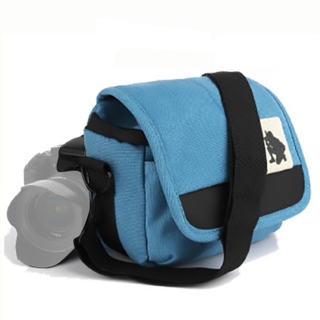 

Universal DSLR Camera Shoulder Bag Canvas Photo Handbag, External size: 19 x 17 x 10mm(Blue)
