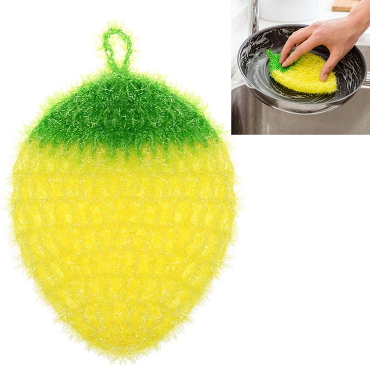 

Cute Strawberry Dishcloth Polyester Fiber Dishrag Washing Cloth Clean Towel Home Kitchen Cleaning Tools(Yellow)