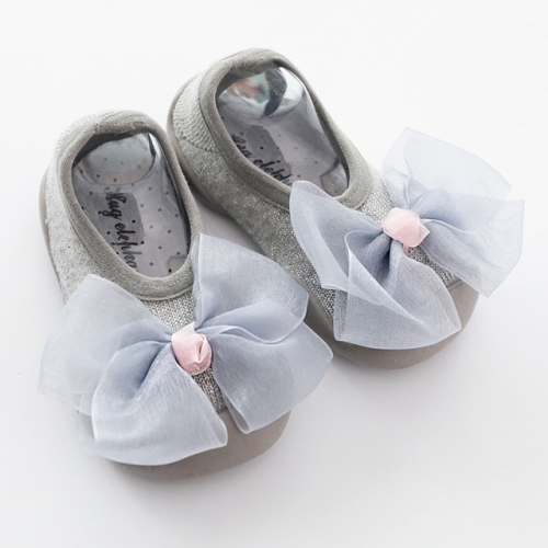 

Baby Walkers Shoes Slippers Soft Rubber Sole Glitter Baby Sock Shoe, Size:11-12cm(Grey)