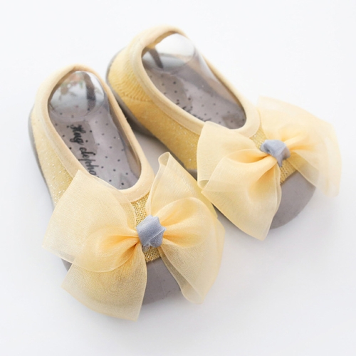 

Baby Walkers Shoes Slippers Soft Rubber Sole Glitter Baby Sock Shoe, Size:12-13cm(Yellow)