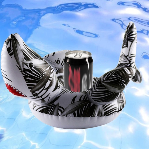 

Shark-shaped Inflatable Coaster Water Floating Drink Cup Holder