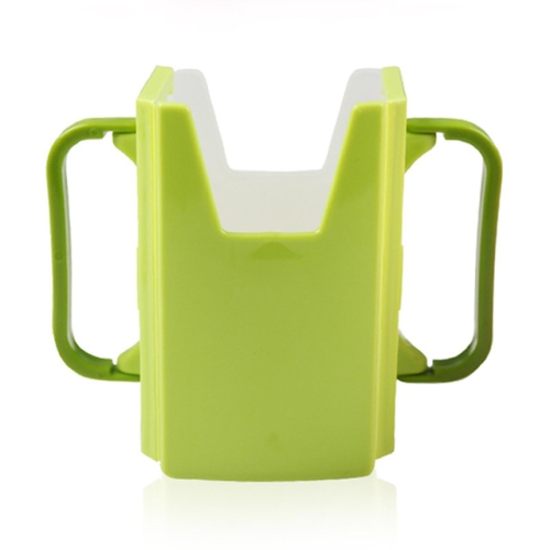 

10 PCS Handle Boxed Anti-sprinkling Drink Holder Retractable Baby Learning Cup(Green)