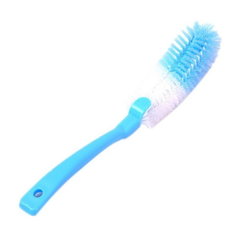 

2 PCS Baby Multi-function Long Handle Bottle Cleaning Brush(Blue)