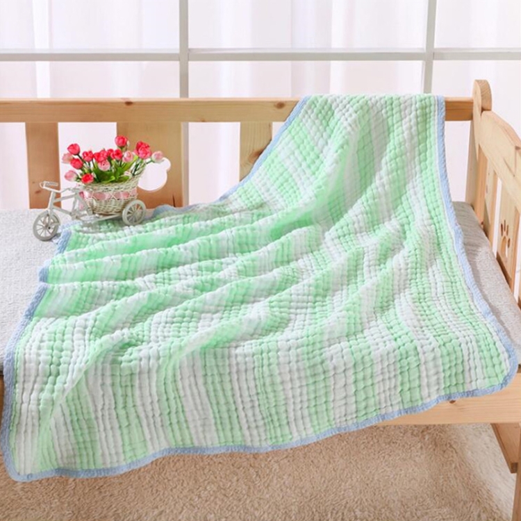 

Color Strip Cotton Baby Towel Size: 110x110cm(Green)