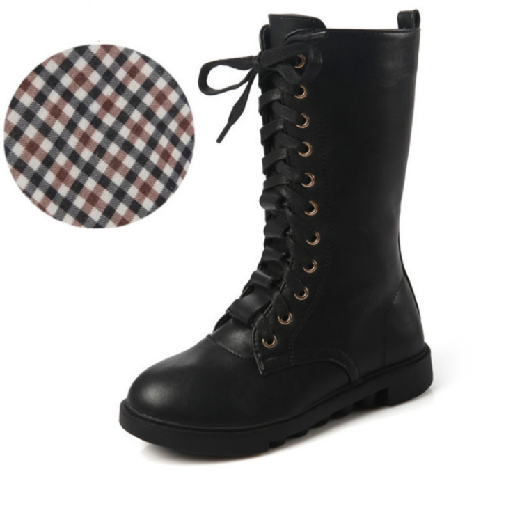 

Winter Leather Children High Boots, Size:27, Color:Black Boot