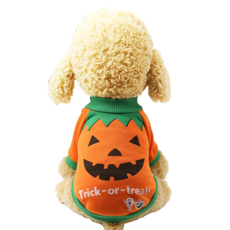 

Dog Clothes Halloween Carnival Funny Pet Two-feet Clothes, Size:XXL(Pumpkin)