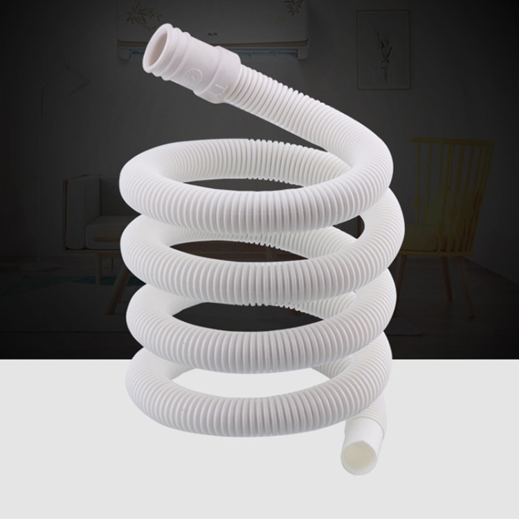 

2 PCS 18mm Diameter Plastic Drain Pipe Water Outlet Extension Hose with Clamp for Semi-automatic Washing Machine / Air Conditioner, Size:4m Length