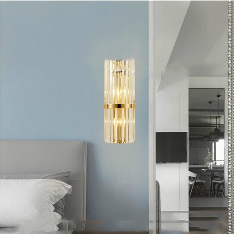 

G9 LED Crystal Wall Lamp Living Room Light Bedroom Decoration Bedside Lamps, Power source: White LED 5W
