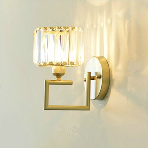 

E27 LED Crystal Lamp Bedside Lamp Bedroom Living Room Wall Lamp, Light color: B(LED Warm Light 5W)