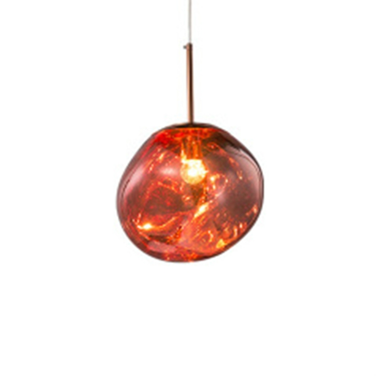 

Rose Gold 25cm Creative Modern Bedroom Bedside Restaurant Cafe Bar Lava Chandelier with 7W Three-Color Light LED