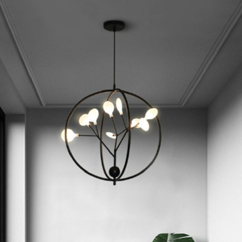 

Modern Minimalist Tree Firefly Chandelier, Power source: White Light(Black )