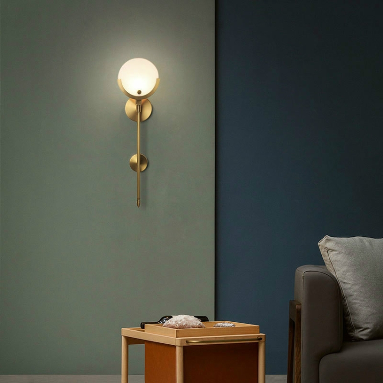 

Modern Creative Personality Bedside Light Full Copper LED Wall Lamp, Power source: Without Light Source( Full Copper Long Section )