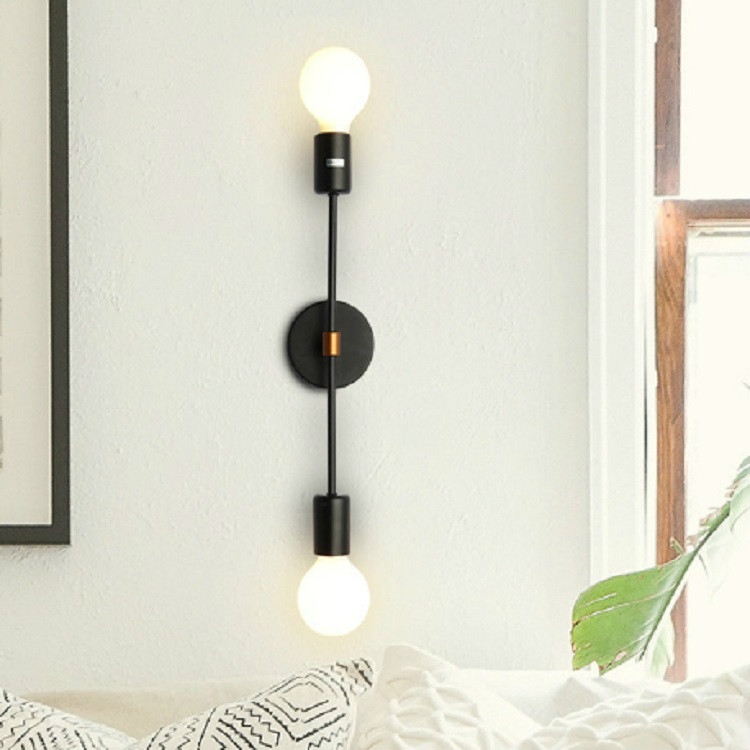 

Simple Double Aisle Bedroom Wall Lamp with 5W Warm Light LED( Black )