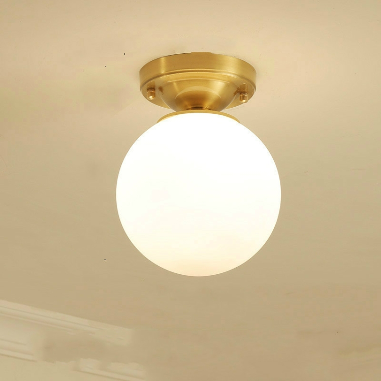 

Modern Simple Copper Creative Personality Bedroom Modern Ceiling Lamp without Light Source( Style A)