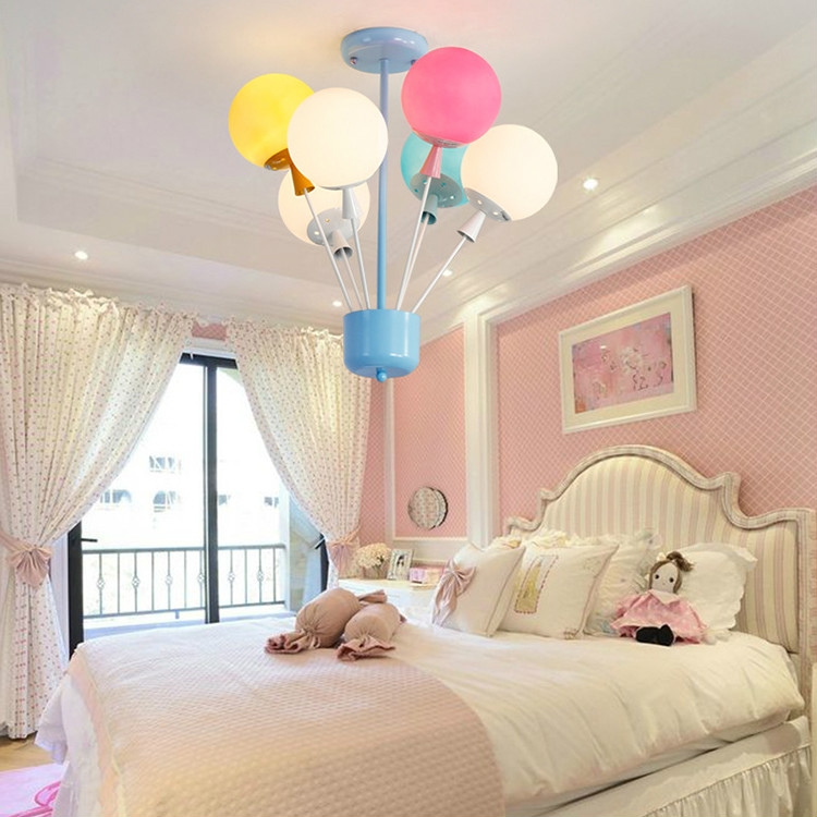 

Creative Bedroom Children Room Balloon Ceiling Chandelier without Light Source(4 Color Lamp Cover )