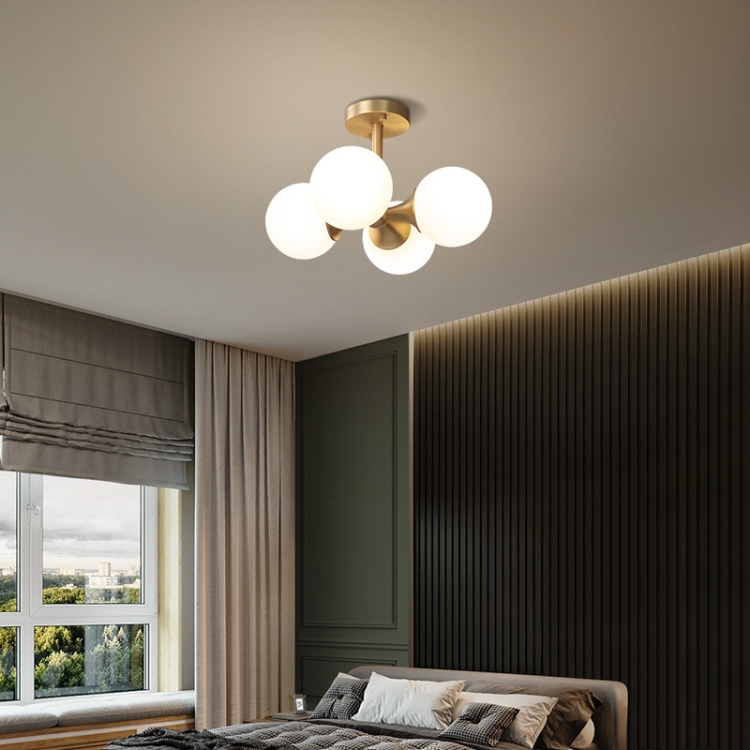 

4 Heads Modern Creative All-copper Ceiling Lamp with 5W Neutral Light LED