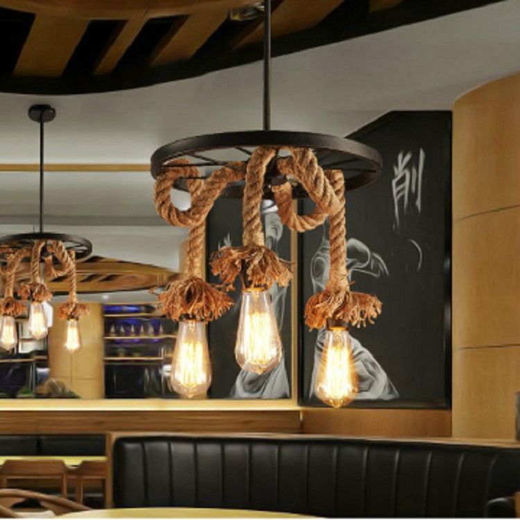 

3 Heads Retro Living Room Dining Room Chandelier with 40W Edison Bulb