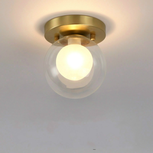 

A Simple Walkway Copper Lamp Single Head Corridor Hall Porch Ceiling Lights with White Light LED